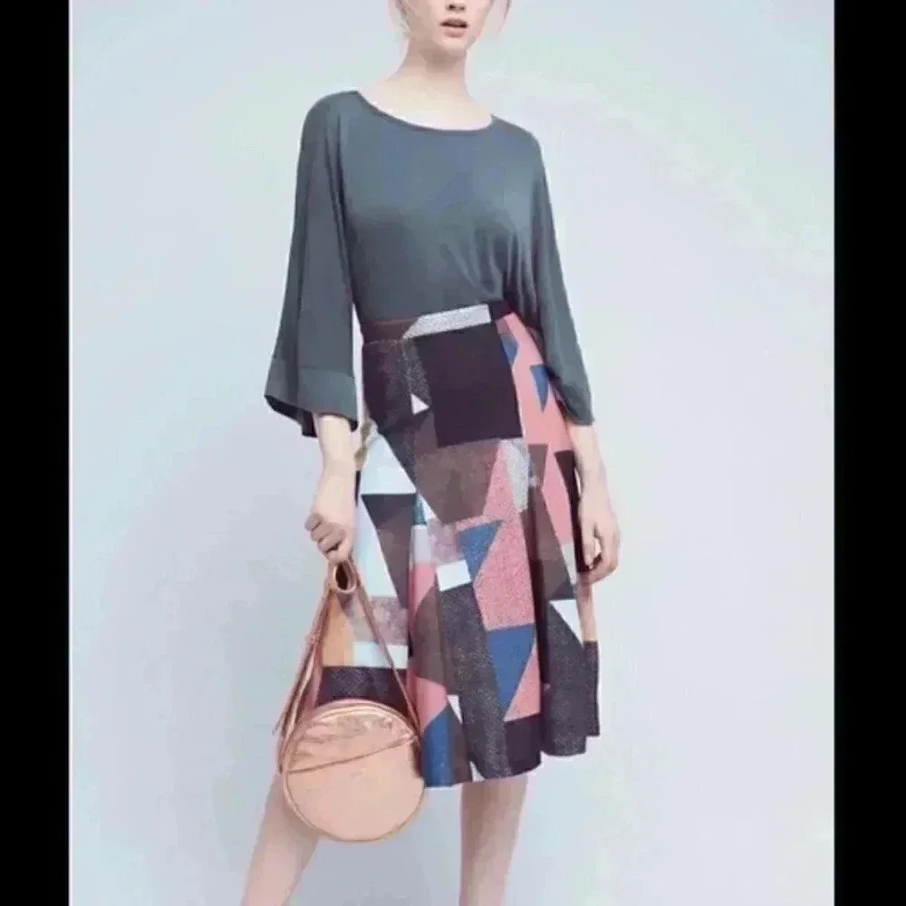 ANTHROPOLOGIE MAEVE MULTICOLOR SWEATER KNITSKIRT